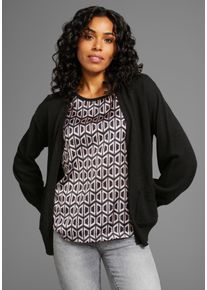 Laura Scott Damen Strickjacke, schwarz, Basic, Gr. 32, unifarben, Strick, Obermaterial: 50% Viskose, 28% Polyester, 22% Polyamid, Strickjacken, in