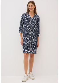 Cecil Damen Sommerkleidurban dunkelblau, casual, Gr. XL, unifarben, Stoff, 88% Viskose, 12% Polyamid, Kleider, knielang