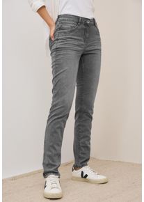 Cecil Damen Regular-fit-Jeans "Scarlett", grau, casual, Gr. 27, unifarben, Denim/Jeans, Obermaterial: 66% Baumwolle, 31% Polyester, 3% Elasthan.