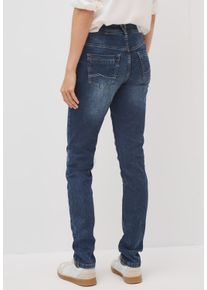 Cecil Damen Comfort-fit-Jeans, blau, casual, Gr. 30, unifarben, Jeans, 83% Baumwolle, 15% Polyester, 2% Elasthan, Jeans, Middle Waist
