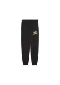 Puma Kinder Sporthose "MID90s Jogginghose Jungen", schwarz, Gr. 152, bedruckt, Obermaterial: 32% Polyester, 68% Baumwolle; Rippe: 97% Baumwolle, 3%