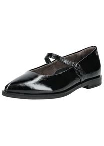 Paul Green Damen Riemchenballerina "Paul Green Ballerinas Leder", Gr. 37,5, schwarz, Leder, casual, Schuhe