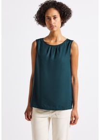 Street One Damen Blusentop, blau, casual, Gr. 46, unifarben, Stoff, 100% Viskose, Blusen, aus softer Viskose