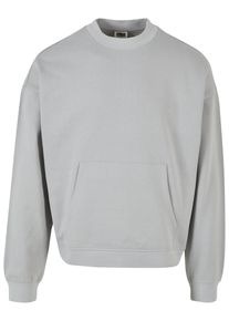 Urban Classics Herren Rundhalspullover "Urban Classics Herren Boxy Pocket Crew", grau, casual, Gr. XL, unifarben, 100% Baumwolle, Pullover