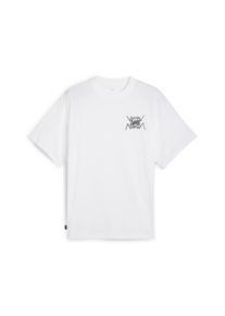 Puma Herren Trainingsshirt "Jaws Core Basketball-T-Shirt Herren", weiß, Gr. L, clean, Obermaterial: 100% Baumwolle; Rippe: 30% Polyester, 70%