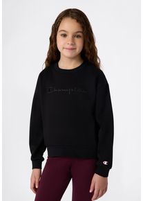Champion Kinder Sweatshirt "ICONS Crewneck Sweatshirt", schwarz, sportlich, Gr. XXL, Obermaterial: 73% Baumwolle, 27% Polyester, Sweatshirts