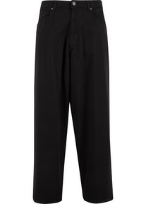 Urban Classics Herren Stoffhose "Urban Classics Tapered Twill Baggy Pants", schwarz, Gr. 32, unifarben, 99% Baumwolle, 1% Elasthan, Hosen