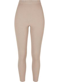 Urban Classics Damen Leggings "Urban Classics Damen Ladies Rib Knit Leggings", grau, Gr. XL, unifarben, 35% Polyacryl, 35% Viskose, 30% Polyamid,