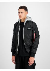 Herren Bomberjacke "MA-1 D-TEC SE", schwarz, modisch, Gr. M, Alpha Industries, unifarben, Web, Obermaterial: 100% Nylon, Jacken