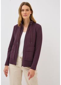 Cecil Damen Cardigan, rot, casual, Gr. XL, unifarben, Web, Stoff, 77% Baumwolle, 20% Polyester, 3% Elasthan, Strickjacken, aus Baumwolle mit