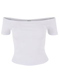 Urban Classics Herren T-Shirt "Urban Classics Damen Ladies Organic Off Shoulder Rib Tee", weiß, casual, Gr. XXXL, unifarben, 95% Baumwolle, 5%