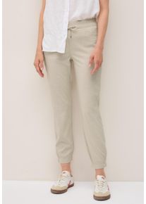 Cecil Damen Jogger Pants, beige, casual, Gr. M, unifarben, Stoff, 54% Polyester, 43% Viskose, 3% Elasthan, Hosen, Middle Waist