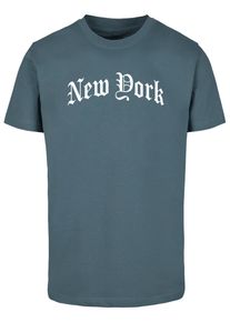 MisterTee Herren T-Shirt "MisterTee Herren New York Wording Tee", blau, casual, Gr. XXL, bedruckt, 100% Baumwolle, Shirts