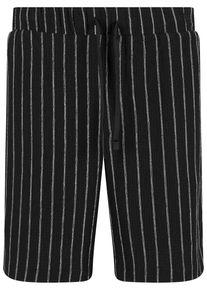 Urban Classics Herren Shorts "Urban Classics Striped Crinkle Resort Shorts", schwarz-weiß, Gr. M, gestreift, 92% Polyester, 6% Viskose, 2% Elasthan,