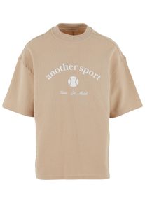 Herren T-Shirt "Another Cotton Lab Another Sport Waffle Oversize T-Shirt", beige, casual, Gr. XS, ANOTHER COTTON LAB, bedruckt, 100% Baumwolle, Shirts