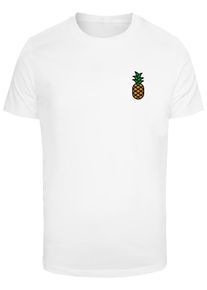 MisterTee Herren T-Shirt "MisterTee Enjoy Pineapple Tee", weiß, casual, Gr. XXL, bedruckt, 100% Baumwolle, Shirts