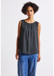 Street One Damen Blusentopdeepwater blau, casual, Gr. 44, gemustert, Stoff, 100% Viskose, Blusen, aus softer Viskose