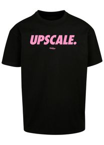 Herren T-Shirt "Upscale by Mister Tee Upscale Sport Font Oversize Tee", schwarz, casual, Gr. XL, UPSCALE BY MISTER TEE, bedruckt, 100% Baumwolle,