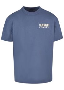 Merchcode Herren T-Shirt "Merchcode Hawai Oversized T-shirt", blau, casual, Gr. S, bedruckt, 100% Baumwolle, Shirts