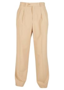 Urban Classics Herren Stoffhose "Urban Classics Herren Double Pleated Pants", beige, Gr. 38, unifarben, 67% Polyester, 33% Viskose, Hosen