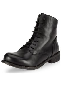 felmini Damen Schnürstiefelette "felmini Stiefelette Leder", Gr. 36, schwarz, Leder, casual, Schuhe