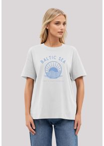 F4NT4STIC Damen T-Shirt "Baltic Sea Knut und Jan", weiß, casual, Gr. L, Obermaterial: 100% Baumwolle, Shirts, Osteee Kollektion, Urlaub, Ahoi Moin