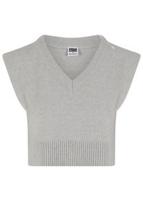Urban Classics Damen Steppweste "Urban Classics Ladies Soft Knit Pullunder", grau, Gr. L, 76% Polyester, 10% Polyacryl, 8% Polyamid, 6% Elasthan,