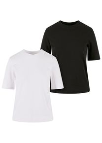 Urban Classics Herren T-Shirt "Urban Classics Damen Ladies Classy Tee 2-Pack", weiß, casual, Gr. XS, unifarben, 100% Baumwolle, Shirts