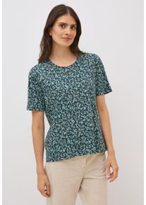 Cecil Damen Print-Shirtink grün, casual, Gr. L, bedruckt, Web, 100% Baumwolle, Shirts, aus reiner Baumwolle