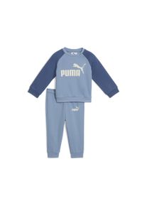 Puma Kinder Jogginganzug "Minicats Essentials Raglan Crew Set Kinder", blau, Gr. 86, Obermaterial: 68% Baumwolle, 32% Polyester; Rippe: 3% Elasthan,