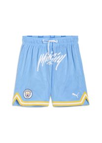 Puma Herren Shorts "Puma HOOPS x MANCHESTER CITY Basketballshorts Herren", blau, Gr. S, Innenmaterial: 100% Polyester; Außenseite: 100% Polyester;