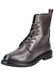 Geox Damen Schnürstiefelette "Geox Stiefelette Glattleder", Gr. 36, grau, Glattleder, casual, Schuhe