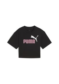 Puma Kinder T-Shirt "Essentials 2 Colour No. 1 Puma Logo Kurzes T-Shirt Mädchen"schwarz poised pink, Gr. 152, Obermaterial: 100% Baumwolle; Kragen:
