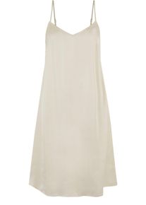 Urban Classics Damen Shirtkleid "Urban Classics Damen Ladies Viscose Satin Slip Dress", beige, klassisch, Gr. XS, unifarben, 100% Viskose, Kleider