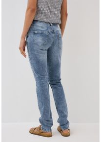 Cecil Damen Gerade Jeans, blau, casual, Gr. 34, unifarben, Jeans, 69% Baumwolle, 29% Polyester, 2% Elasthan, Jeans, Middle Waist
