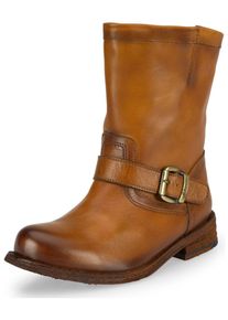 felmini Damen Stiefelette "felmini Stiefelette Leder", Gr. 39, braun, Leder, casual, Schuhe