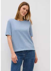 Cecil Damen Sweatshirt, blau, casual, Gr. XS, meliert, Sweatware, 48% Viskose, 47% Polyester, 5% Elasthan; light beige melange: 79% Polyester, 16%