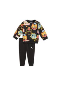 Puma Kinder Jogginganzug "Minicats Moody Cat AOP Jogginganzug Kinder", schwarz, Gr. 74, Obermaterial: 32% Polyester, 68% Baumwolle; Rippe: 97%