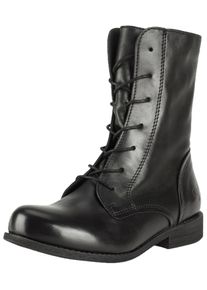 felmini Damen Schnürstiefelette "felmini Stiefelette Leder", Gr. 42, schwarz, Leder, casual, Schuhe