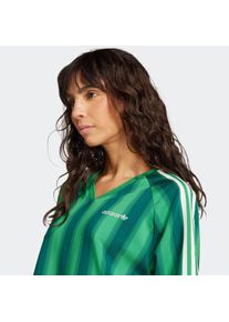 Damen T-Shirt "LINEAR TEE", grün, sportlich, Gr. XL, adidas originals, Obermaterial: 86% Polyester, 14% Elasthan, Shirts