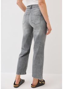 Street One Damen Loose-fit-Jeans, grau, casual, Gr. 29, unifarben, Jeans, 78% Baumwolle, 20% Polyester, 2% Elasthan, Jeans, High Waist