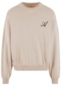 Herren Sweater "Another Cotton Lab Logo Mesh Knit Sweater", beige, Gr. M, ANOTHER COTTON LAB, 98% Baumwolle, 2% Polyamid, Sweatshirts