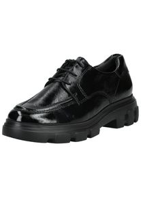 Paul Green Damen Schnürschuh "Paul Green Halbschuhe Leder", Gr. 38, schwarz, Leder, casual, Schuhe
