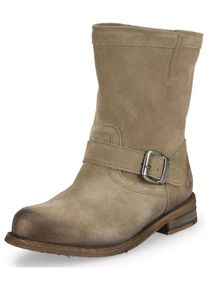 felmini Damen Stiefelette "felmini Stiefelette Leder", Gr. 37, grau, Leder, casual, Schuhe
