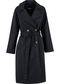 Urban Classics Damen Winterjacke "Urban Classics Ladies Trenchcoat", schwarz, casual, Gr. M, unifarben, 100% Polyester, Jacken