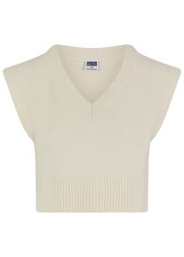 Urban Classics Damen Steppweste "Urban Classics Ladies Soft Knit Pullunder", beige, Gr. L, 76% Polyester, 10% Polyacryl, 8% Polyamid, 6% Elasthan,