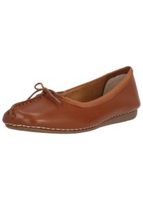 Clarks Damen Ballerina "Freckle Ice", Gr. 41,5, braun, Leder, Schuhe, mit komfortabler Sohle