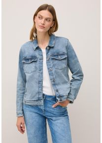 Cecil Damen Jeansjacke, blau, casual, Gr. XXL, unifarben, Web, Stoff, 78% Baumwolle, 20% Polyester, 2% Elasthan, Jacken, aus Baumwolle mit