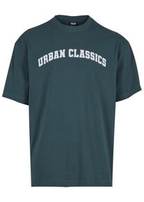 Urban Classics Herren T-Shirt "Urban Classics UC College Logo Tall Tee", grün, casual, Gr. M, bedruckt, 100% Baumwolle, Shirts