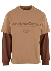 Damen Longsleeve "Another Cotton Lab Another Oversize Double Layer Longsleeve", beige, klassisch, Gr. S, ANOTHER COTTON LAB, bedruckt, 100%